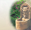 Kleiner Springbrunnen Diablos: Sandsteinbrunnen fï¿½r den Garten