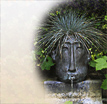 Skulptur Flötenspieler Cycladic Head: Bronzestatue von Dennis Fairweather