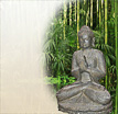 Buddha Skulptur Bakat: Ein Dekobuddha in stiller Meditation