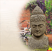 Bronze Buddha Garten Basanit: Ein Buddhakopf aus Stein mit viel Bedeutung