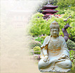 Bronze Buddha Garten Sila: Buddhafiguren aus Steinguss