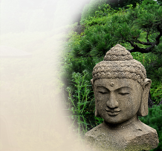 Buddha Kopf aus Stein
