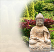 Bronze Buddha Garten Panna: Buddhaskulpturen aus Steinguss