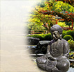 Kleiner Deko Buddha Busur: Buddha als sitzende Steinfigur