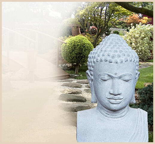 Sifat - Buddha Kopf als Gartendekoration