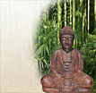 Buddha Relief Warna: Sitzende Buddhastatue in Meditation
