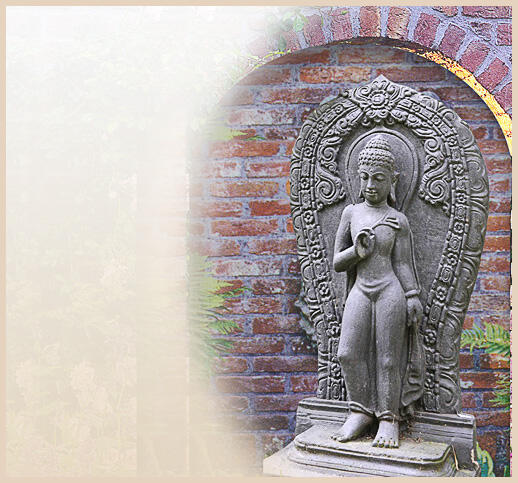 Gambar - Ein Steinrelief mit Buddha Motiv
