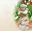 Gartenfigur Engel Camael: Bestende Engelskulptur aus Steinguss
