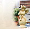 Skulptur Engel Flavio: Garten Engel auf der Kugel