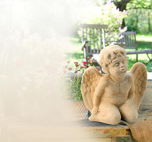 Gartenfigur als Engel