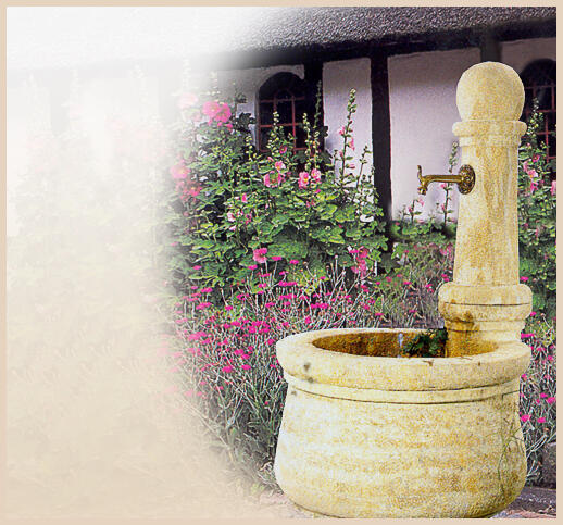 Provençal - Antiker Granitbrunnen für den Garten