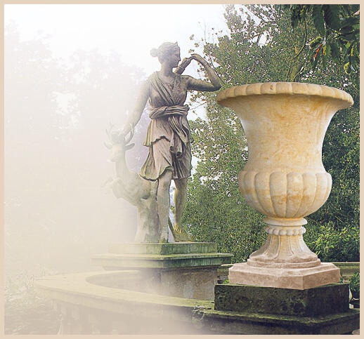 Goethe Amphore - Blumenkübel als Gartenamphore