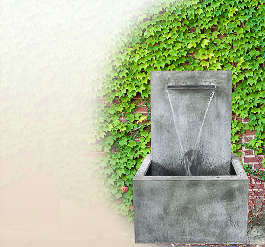 Moderner Wandbrunnen für den Garten