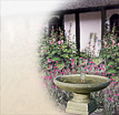Gartenbrunnen aus Stein Rondo: Kleiner Dekospringbrunnen mit Pumpe