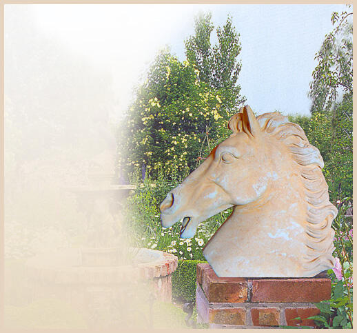 Cavallo - Pferdekopf als Tierfigur aus Stein