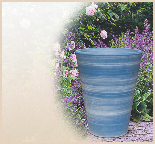 Amphiro - Azur - Moderner Übertopf aus hochfester Keramik