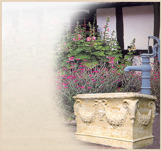 Rialto - Blumentrog aus Steinguss fr den Garten