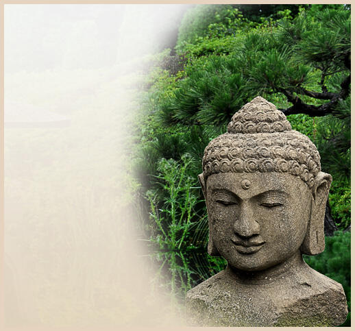 Mencari - Buddha Figur aus Stein als Steinbste