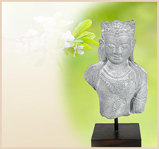 Batang - Deko Buddha mit Holzsockel