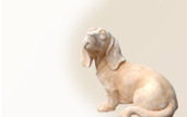 Klassische Hundeskulptur