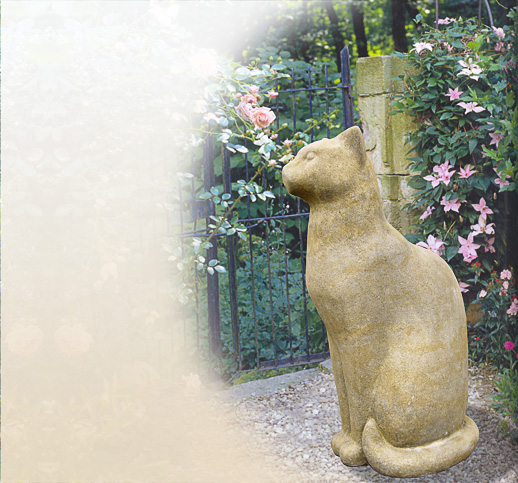 Katzenskulptur  - Katzenskulpturen fï¿½r den Garten | stilvolle-gartenskulpturen.de